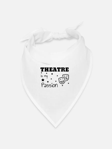 Theater / Theatre / Theaterleute / Schauspieler - Bandana Dreieckstuch - Weiß
