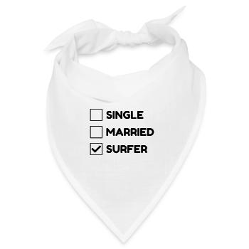 Surfen / Surfer / Surf / Surfing / Strand - Bandana Dreieckstuch - Weiß - Vorne