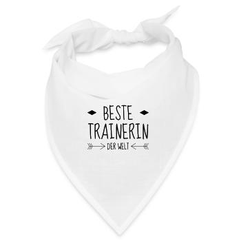 Coach / Coaching / Trainer / Sport - Bandana Dreieckstuch - Weiß - Vorne