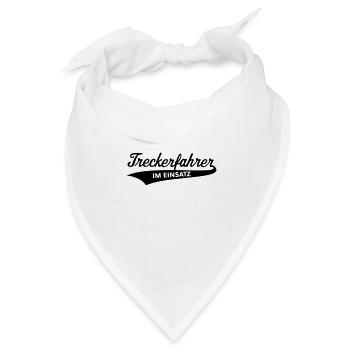 Treckerfahrer Im Einsatz (Trecker / Traktor / V1) - Bandana Dreieckstuch - Weiß - Vorne