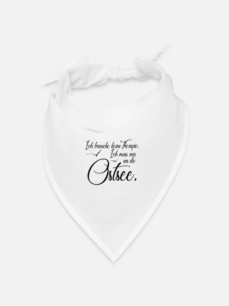 Ostsee Spruch | Ostsee Heimat | lustig - Bandana Dreieckstuch - Weiß