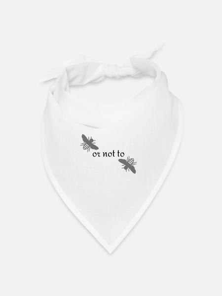 Bee or not to Bee - Bandana Dreieckstuch - Weiß