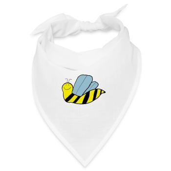 Flotte Biene - Bandana Dreieckstuch - Weiß - Vorne