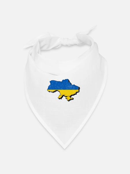 Ukraine - Bandana Dreieckstuch - Weiß