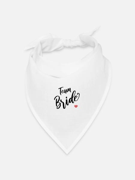 Team Bride - Bandana Dreieckstuch - Weiß