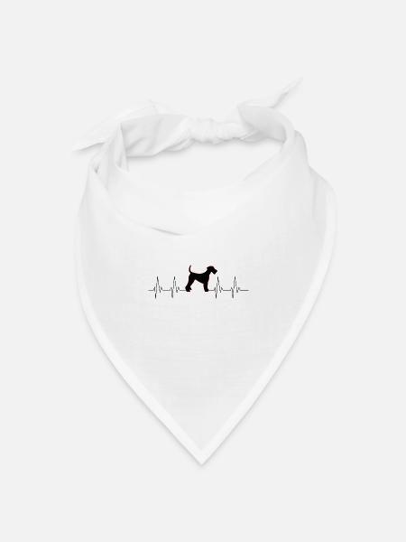 Terrier Love - Bandana Dreieckstuch - Weiß