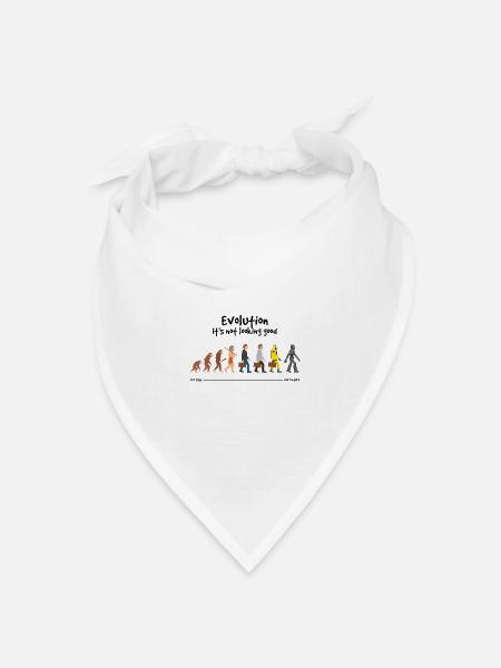 Evolution Es sieht nicht gut aus - Bandana Dreieckstuch - Weiß