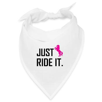 Stall Pferde Reiten Pferd Geschenk - Bandana Dreieckstuch - Weiß - Vorne