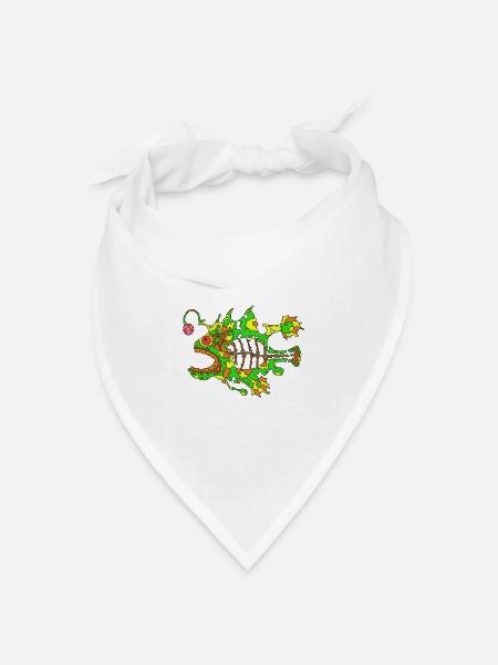 Ich hab die lampe an fisch - Bandana Dreieckstuch - Weiß