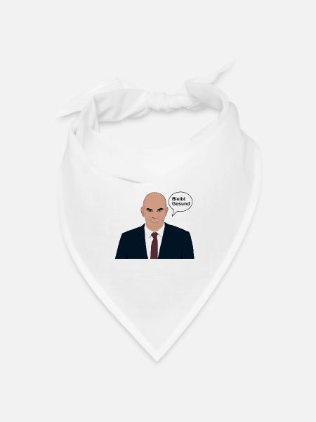 Alain Berset sagt Bleibt Gesund - Bandana Dreieckstuch - Weiß