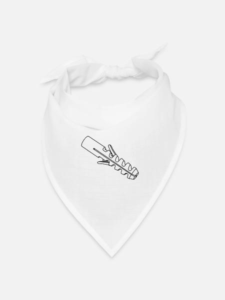 dübel - Bandana Dreieckstuch - Weiß