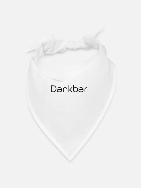 Dankbar - Bandana Dreieckstuch - Weiß