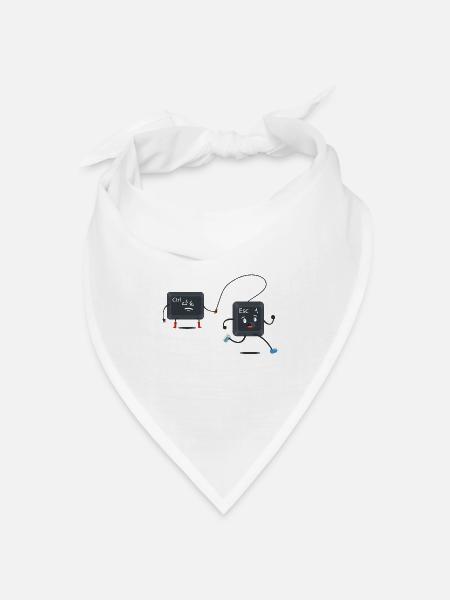 Ctrl Esc - Bandana Dreieckstuch - Weiß