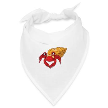 Einsiedlerkrebs - Bandana Dreieckstuch - Weiß - Vorne