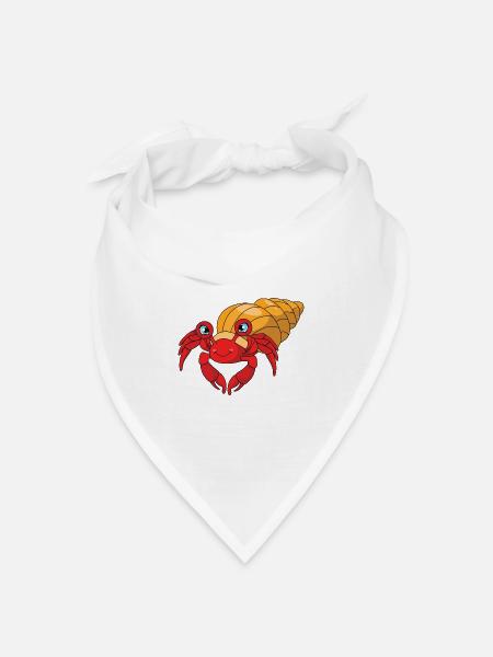 Einsiedlerkrebs - Bandana Dreieckstuch - Weiß