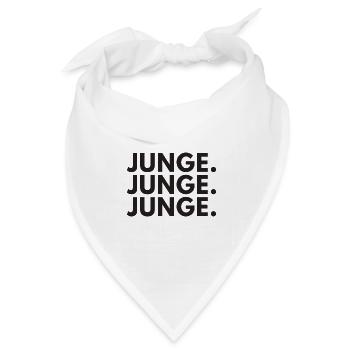 Junge Junge Junge lustiges Statement Kranplätze - Bandana Dreieckstuch - Weiß - Vorne