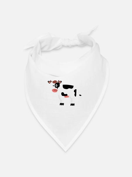 Kuh - Bandana Dreieckstuch - Weiß