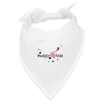 Solidahrität Xmas Black - Bandana Dreieckstuch - Weiß - Vorne
