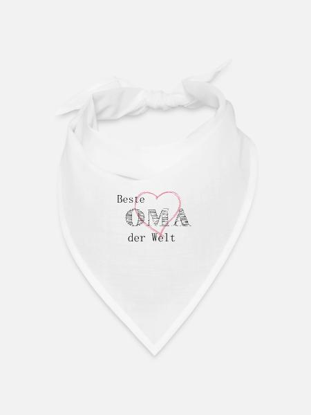 Beste Oma - Bandana Dreieckstuch - Weiß