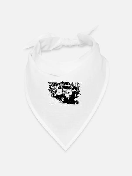 IFA Horch LKW Kipper - Bandana Dreieckstuch - Weiß
