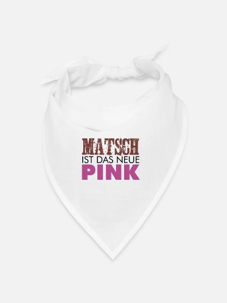 Muddy run shirt mud Matsch Lauf Team obstacle pink - Bandana Dreieckstuch - Weiß