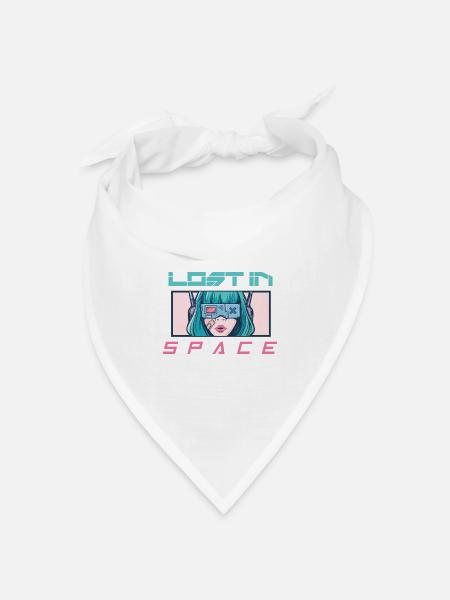 Lost in Space - Bandana Dreieckstuch - Weiß