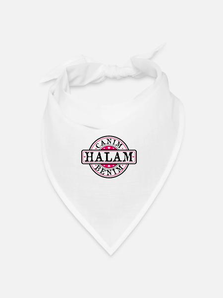 Canim Halam Benim - Bandana Dreieckstuch - Weiß