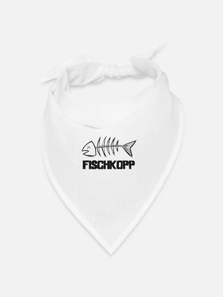Fischkopp - Bandana Dreieckstuch - Weiß