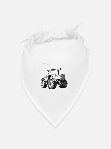 MB trac 1800 intercooler Traktor - Bandana Dreieckstuch - Weiß