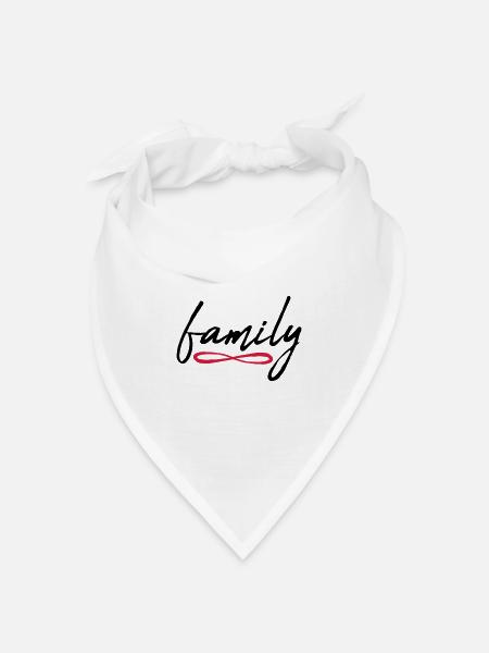 Familie Unendlich Symbol - Bandana Dreieckstuch - Weiß