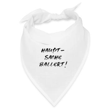 lustiger Spruch ballert feiern Party Festival - Bandana Dreieckstuch - Weiß - Vorne