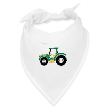Farmer Traktor fahren - Bandana Dreieckstuch - Weiß - Vorne