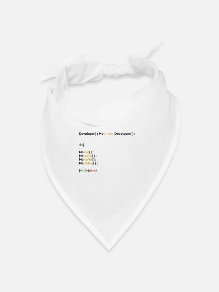 Eat Sleep Code Repeat Coder Programmer Software De - Bandana Dreieckstuch - Weiß