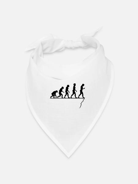 Evolution der Menschheit - Bandana Dreieckstuch - Weiß