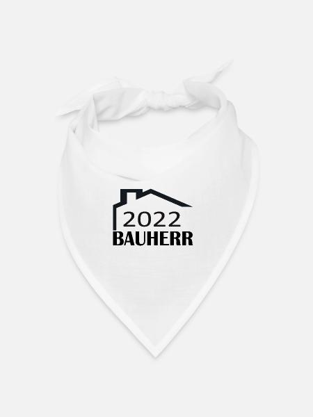 Bauherr 1 - Bandana Dreieckstuch - Weiß