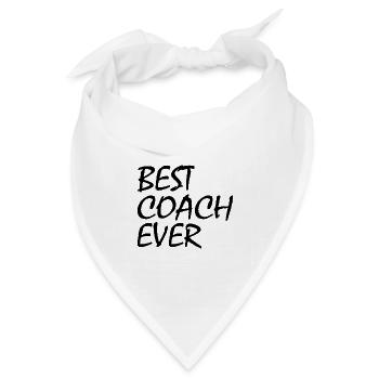 Best coach ever - Bandana Dreieckstuch - Weiß - Vorne