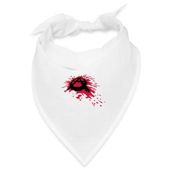 Blut Spritzer Anarchie Symbol - Bandana Dreieckstuch - Weiß - Vorne