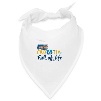 Kroatien Kroatisch Hrvatska Kroaten Kroaten Kroaten - Bandana Dreieckstuch - Weiß - Vorne