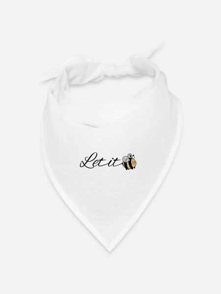 Let it Bee - Bandana Dreieckstuch - Weiß