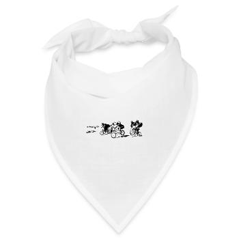 BMX-Rennen - Bandana Dreieckstuch - Weiß - Vorne