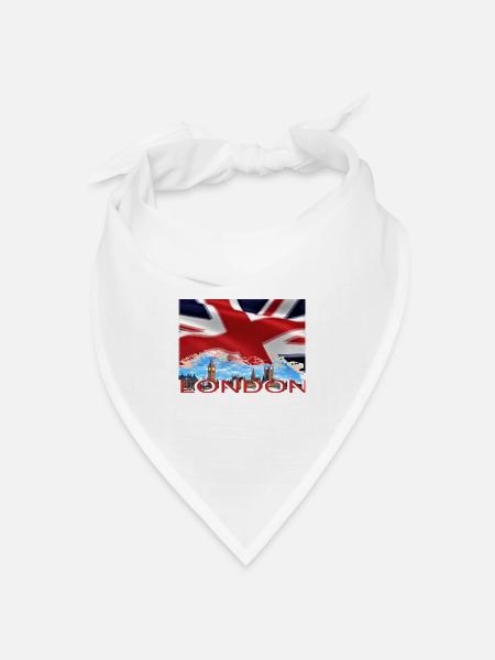 London - Bandana Dreieckstuch - Weiß