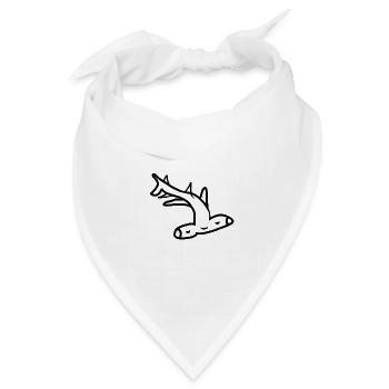 Hammerhai - Fische - Bandana Dreieckstuch - Weiß - Vorne