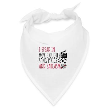 speak lyrics and sarcasm - Bandana Dreieckstuch - Weiß - Vorne