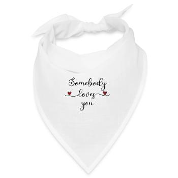 Jemand liebt Dich - Bandana Dreieckstuch - Weiß - Vorne
