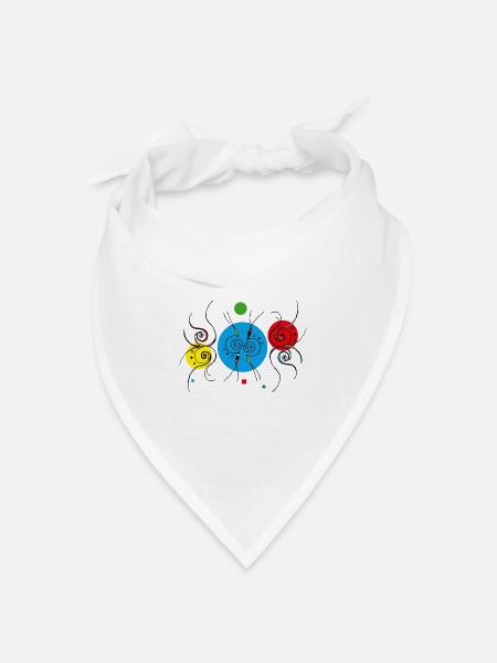 Astraler Tanz - Bandana Dreieckstuch - Weiß