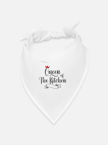 Queen of the Kitchen - Bandana Dreieckstuch - Weiß