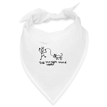 die mit dem Hund tanzt - Bandana Dreieckstuch - Weiß - Vorne