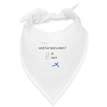 sind Sie betrunken? - Bandana Dreieckstuch - Weiß - Vorne