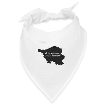 Saarland - Bandana Dreieckstuch - Weiß - Vorne
