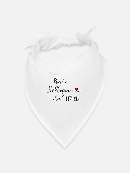 Beste Kollegin der Welt - Bandana Dreieckstuch - Weiß
